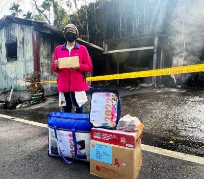 大火無情人間有愛！普伽藍物資關懷鳳林分局轉介希望